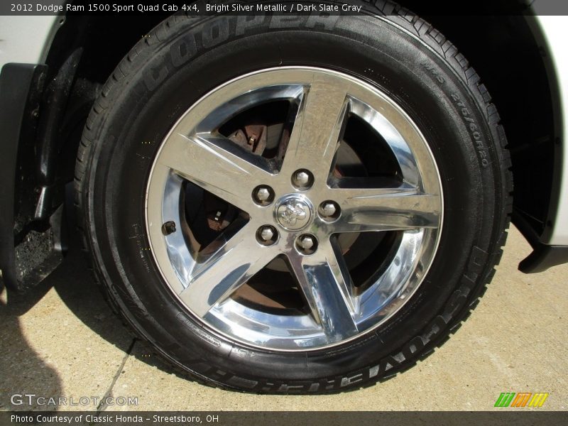 Bright Silver Metallic / Dark Slate Gray 2012 Dodge Ram 1500 Sport Quad Cab 4x4
