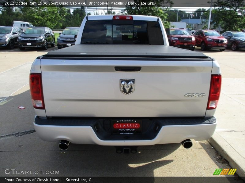 Bright Silver Metallic / Dark Slate Gray 2012 Dodge Ram 1500 Sport Quad Cab 4x4