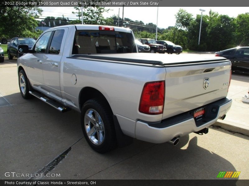 Bright Silver Metallic / Dark Slate Gray 2012 Dodge Ram 1500 Sport Quad Cab 4x4