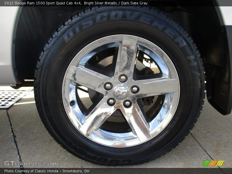 Bright Silver Metallic / Dark Slate Gray 2012 Dodge Ram 1500 Sport Quad Cab 4x4