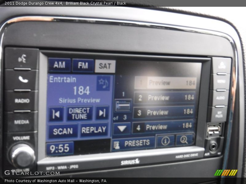 Brilliant Black Crystal Pearl / Black 2011 Dodge Durango Crew 4x4