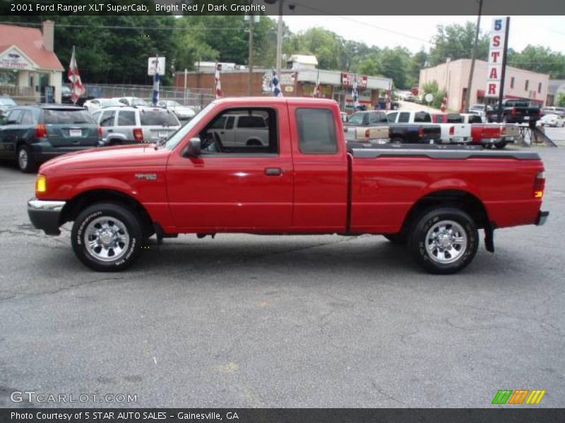 Bright Red / Dark Graphite 2001 Ford Ranger XLT SuperCab