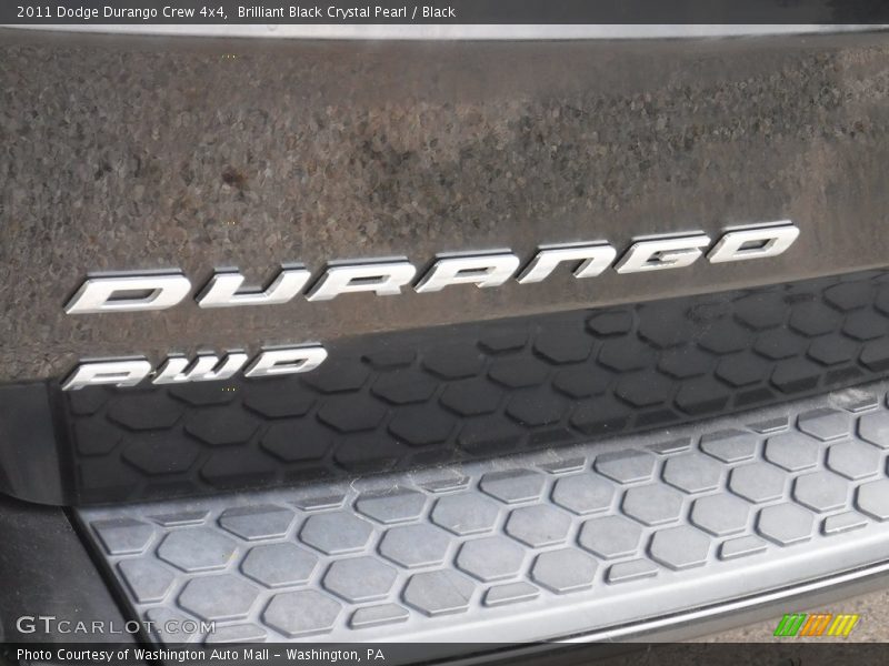 Brilliant Black Crystal Pearl / Black 2011 Dodge Durango Crew 4x4