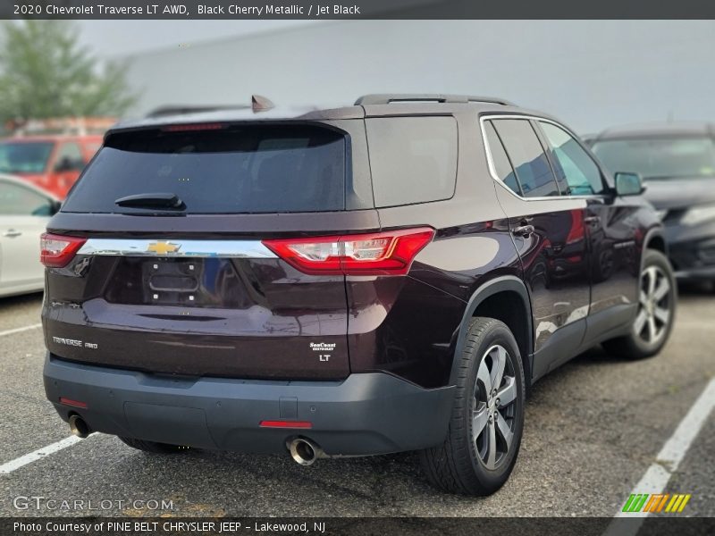 Black Cherry Metallic / Jet Black 2020 Chevrolet Traverse LT AWD