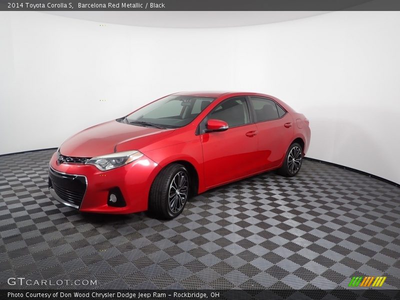 Barcelona Red Metallic / Black 2014 Toyota Corolla S