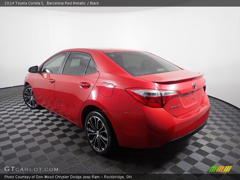 Barcelona Red Metallic / Black 2014 Toyota Corolla S