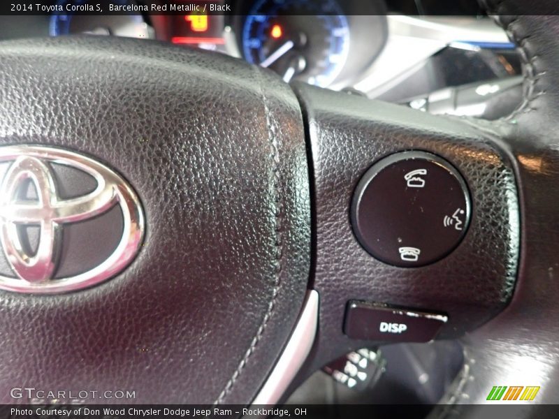 Barcelona Red Metallic / Black 2014 Toyota Corolla S