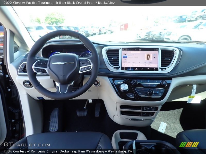Brilliant Black Crystal Pearl / Black/Alloy 2022 Chrysler Pacifica Touring L