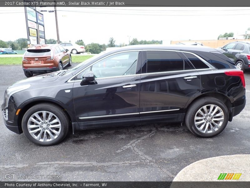 Stellar Black Metallic / Jet Black 2017 Cadillac XT5 Platinum AWD