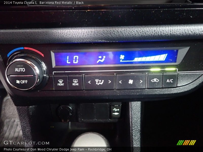 Barcelona Red Metallic / Black 2014 Toyota Corolla S