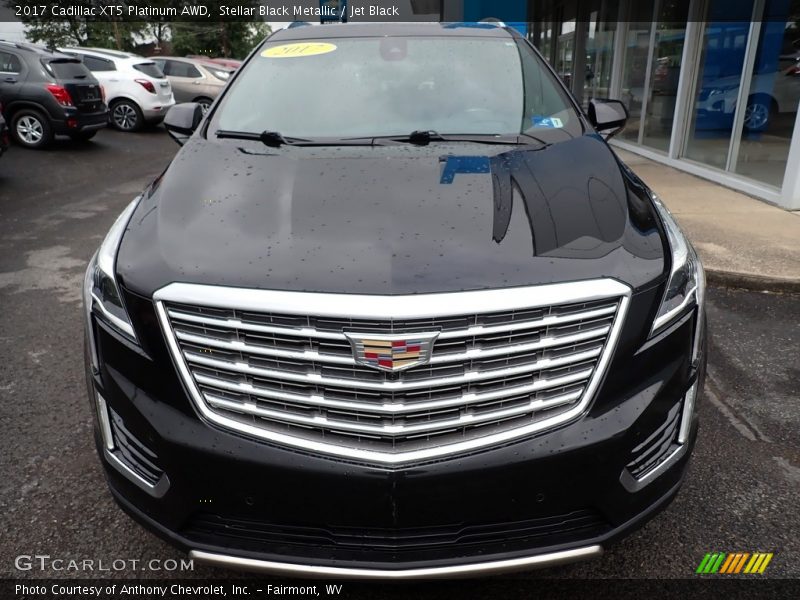 Stellar Black Metallic / Jet Black 2017 Cadillac XT5 Platinum AWD