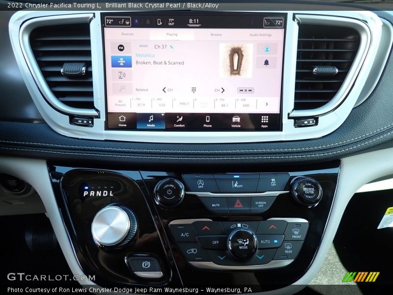 Brilliant Black Crystal Pearl / Black/Alloy 2022 Chrysler Pacifica Touring L