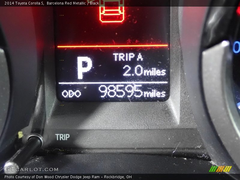 Barcelona Red Metallic / Black 2014 Toyota Corolla S