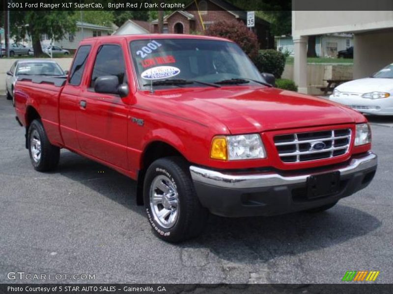 Bright Red / Dark Graphite 2001 Ford Ranger XLT SuperCab