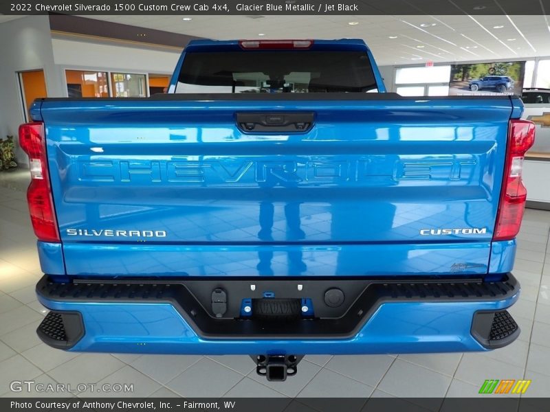 Glacier Blue Metallic / Jet Black 2022 Chevrolet Silverado 1500 Custom Crew Cab 4x4