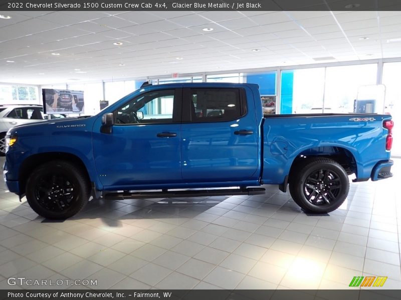  2022 Silverado 1500 Custom Crew Cab 4x4 Glacier Blue Metallic
