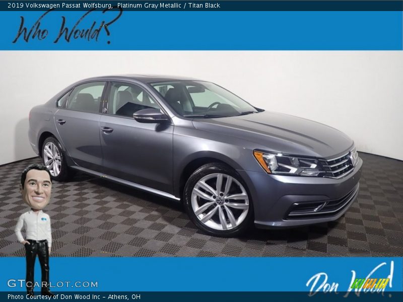 Platinum Gray Metallic / Titan Black 2019 Volkswagen Passat Wolfsburg