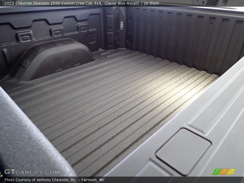 Glacier Blue Metallic / Jet Black 2022 Chevrolet Silverado 1500 Custom Crew Cab 4x4