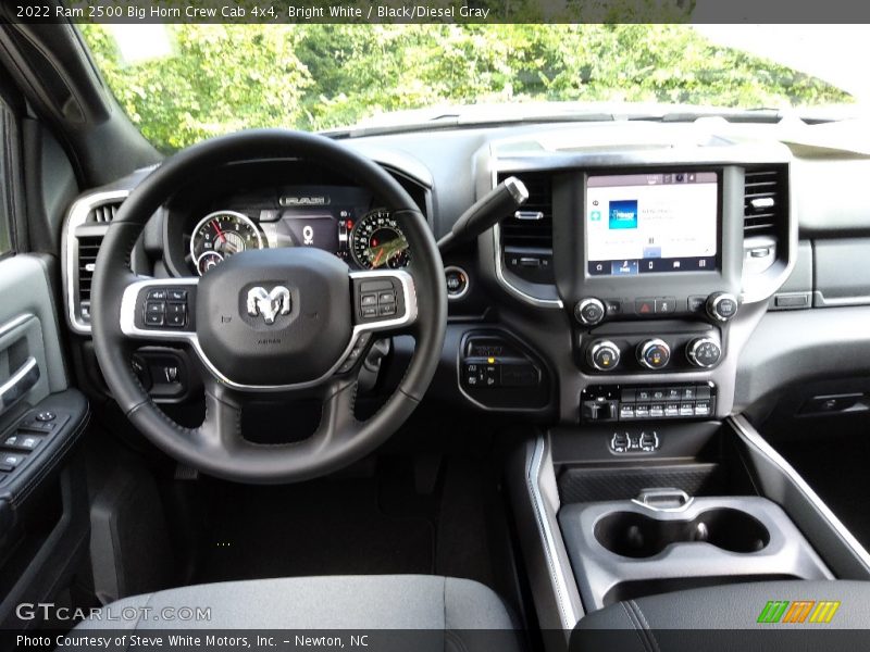 Bright White / Black/Diesel Gray 2022 Ram 2500 Big Horn Crew Cab 4x4