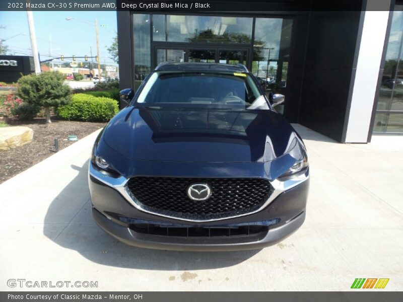 Deep Crystal Blue Mica / Black 2022 Mazda CX-30 S Premium AWD