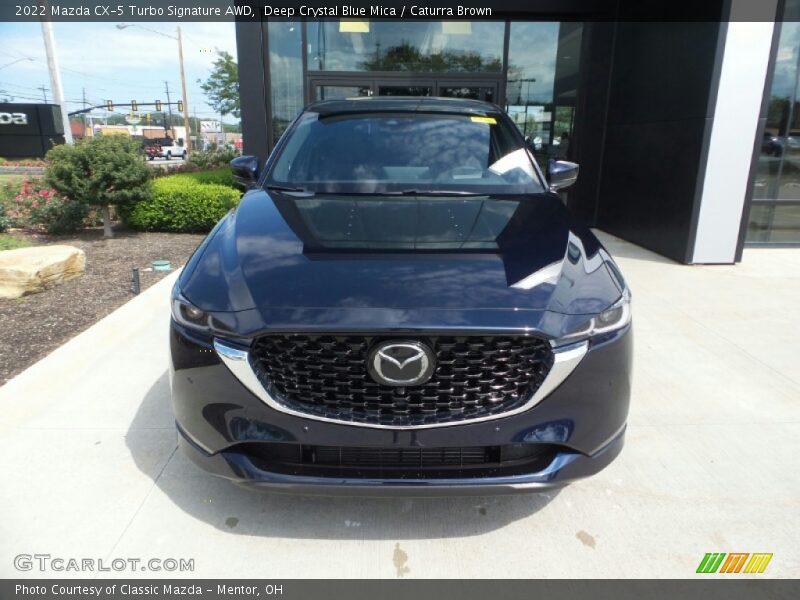 Deep Crystal Blue Mica / Caturra Brown 2022 Mazda CX-5 Turbo Signature AWD