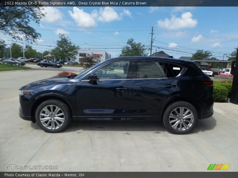 Deep Crystal Blue Mica / Caturra Brown 2022 Mazda CX-5 Turbo Signature AWD