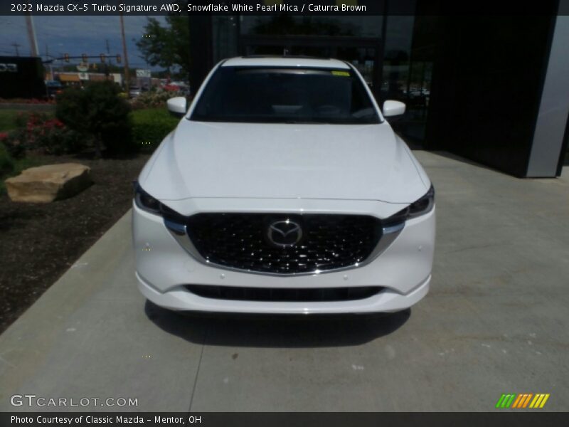 Snowflake White Pearl Mica / Caturra Brown 2022 Mazda CX-5 Turbo Signature AWD