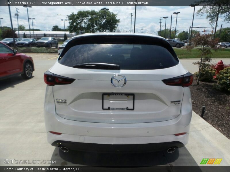 Snowflake White Pearl Mica / Caturra Brown 2022 Mazda CX-5 Turbo Signature AWD