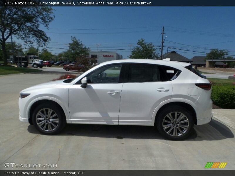 Snowflake White Pearl Mica / Caturra Brown 2022 Mazda CX-5 Turbo Signature AWD