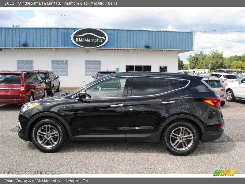 Phantom Black Metallic / Beige 2011 Hyundai Santa Fe Limited