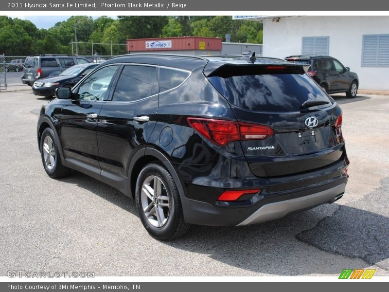 Phantom Black Metallic / Beige 2011 Hyundai Santa Fe Limited