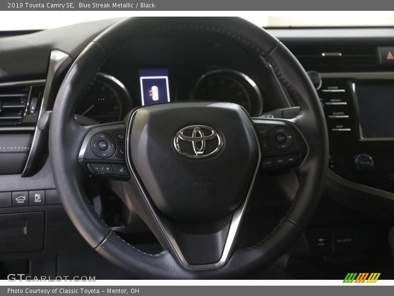 Blue Streak Metallic / Black 2019 Toyota Camry SE