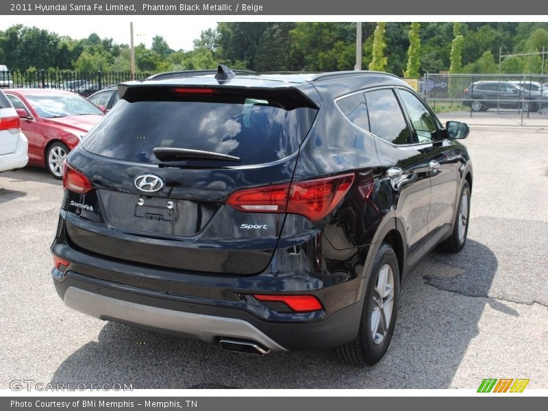 Phantom Black Metallic / Beige 2011 Hyundai Santa Fe Limited