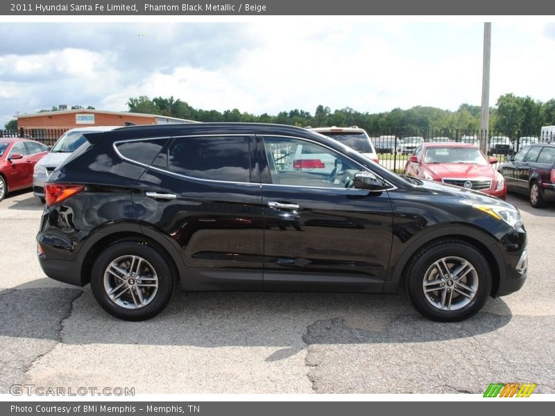 Phantom Black Metallic / Beige 2011 Hyundai Santa Fe Limited