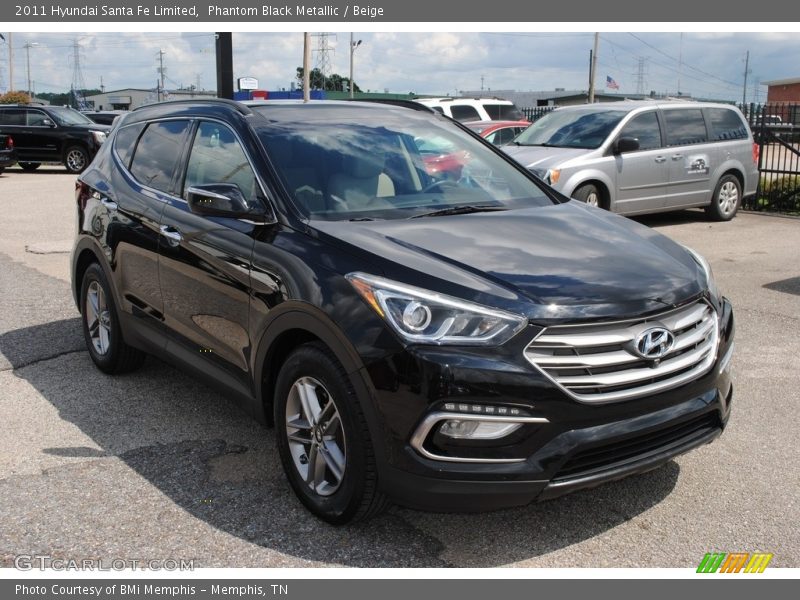 Phantom Black Metallic / Beige 2011 Hyundai Santa Fe Limited