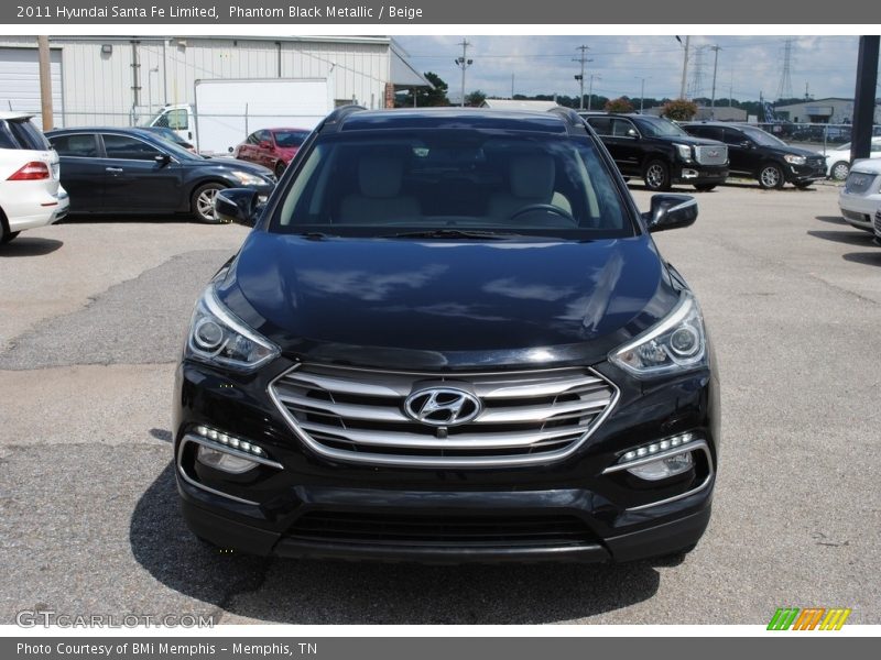 Phantom Black Metallic / Beige 2011 Hyundai Santa Fe Limited