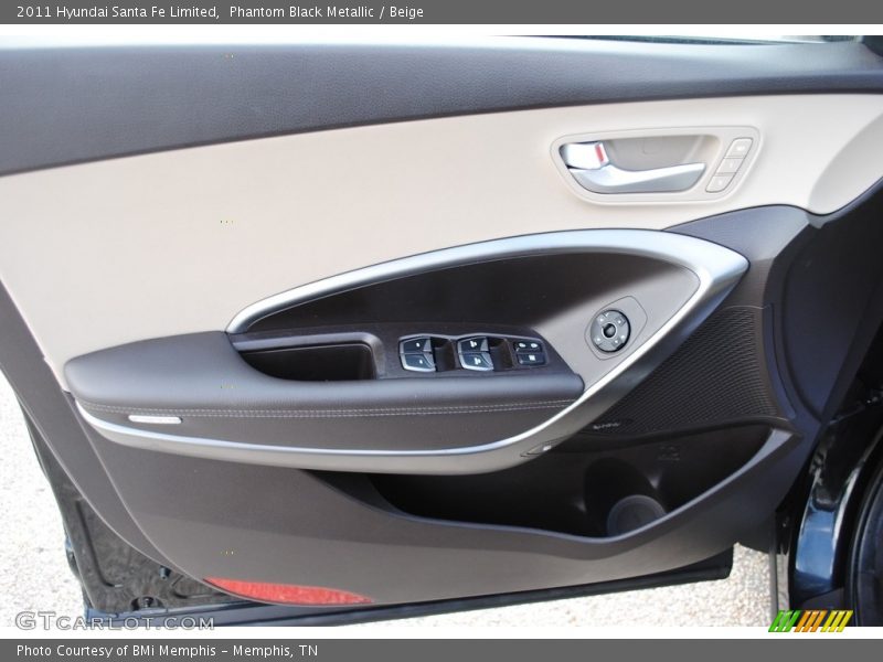 Phantom Black Metallic / Beige 2011 Hyundai Santa Fe Limited