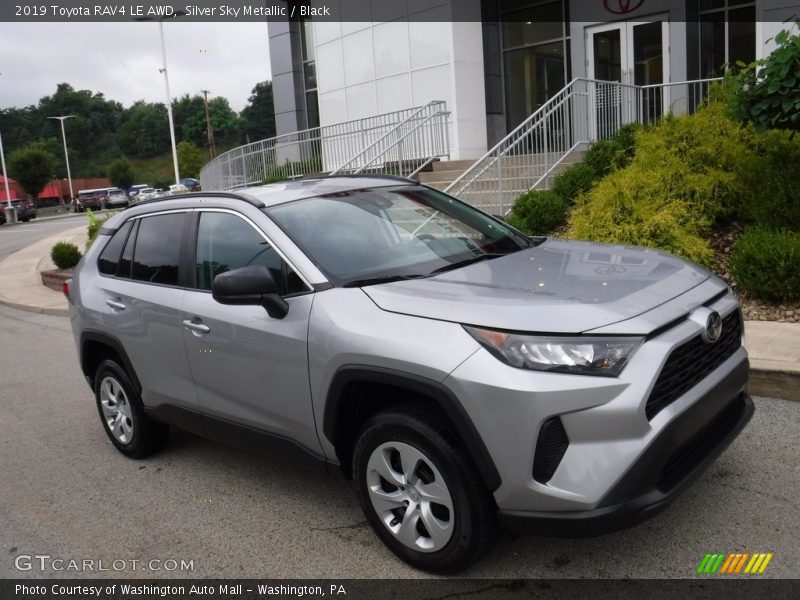 Silver Sky Metallic / Black 2019 Toyota RAV4 LE AWD