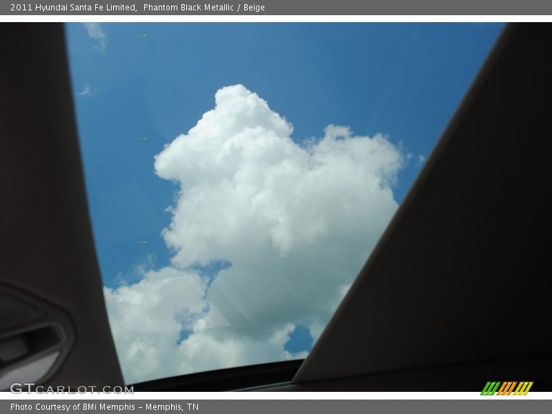 Phantom Black Metallic / Beige 2011 Hyundai Santa Fe Limited