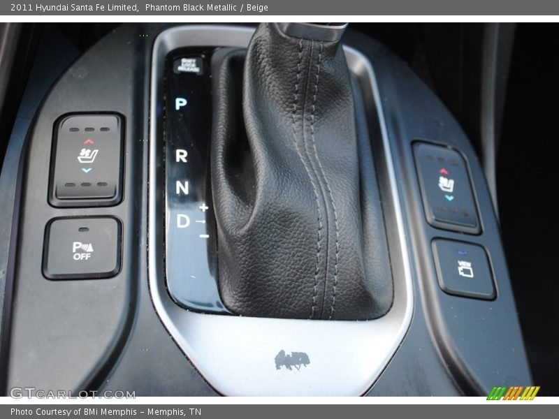 Phantom Black Metallic / Beige 2011 Hyundai Santa Fe Limited