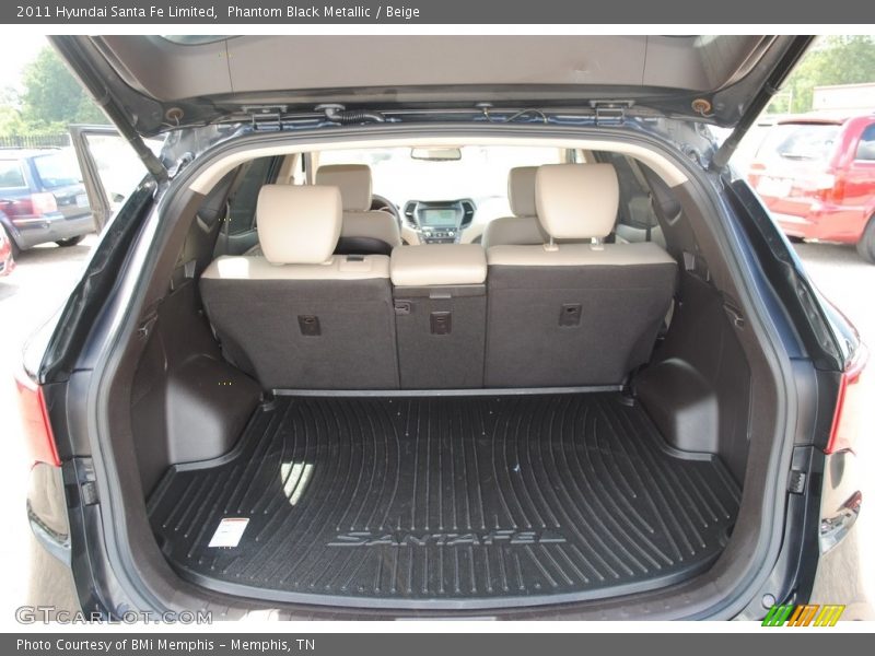 Phantom Black Metallic / Beige 2011 Hyundai Santa Fe Limited