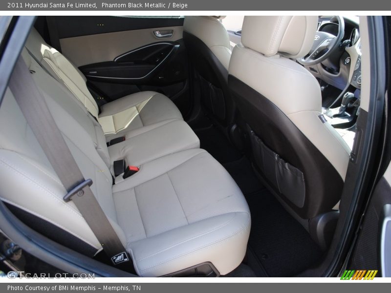 Phantom Black Metallic / Beige 2011 Hyundai Santa Fe Limited