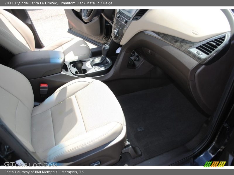 Phantom Black Metallic / Beige 2011 Hyundai Santa Fe Limited