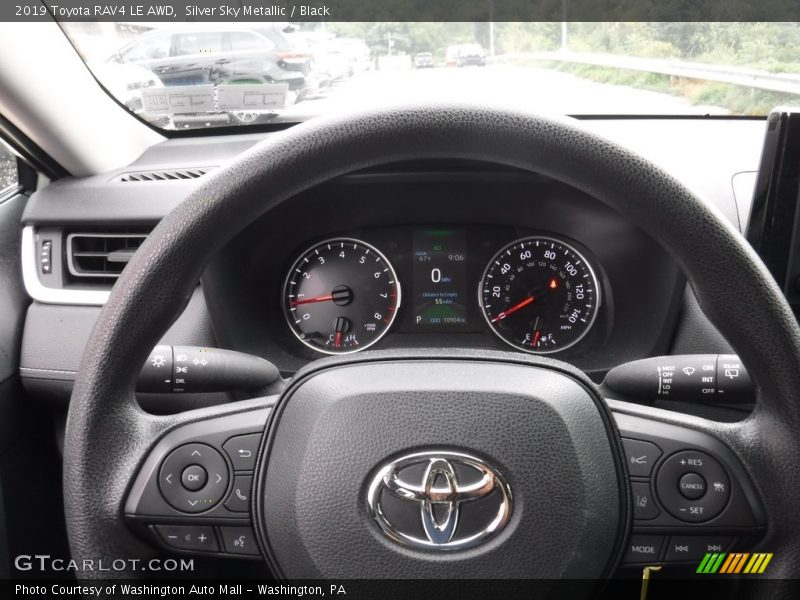 Silver Sky Metallic / Black 2019 Toyota RAV4 LE AWD
