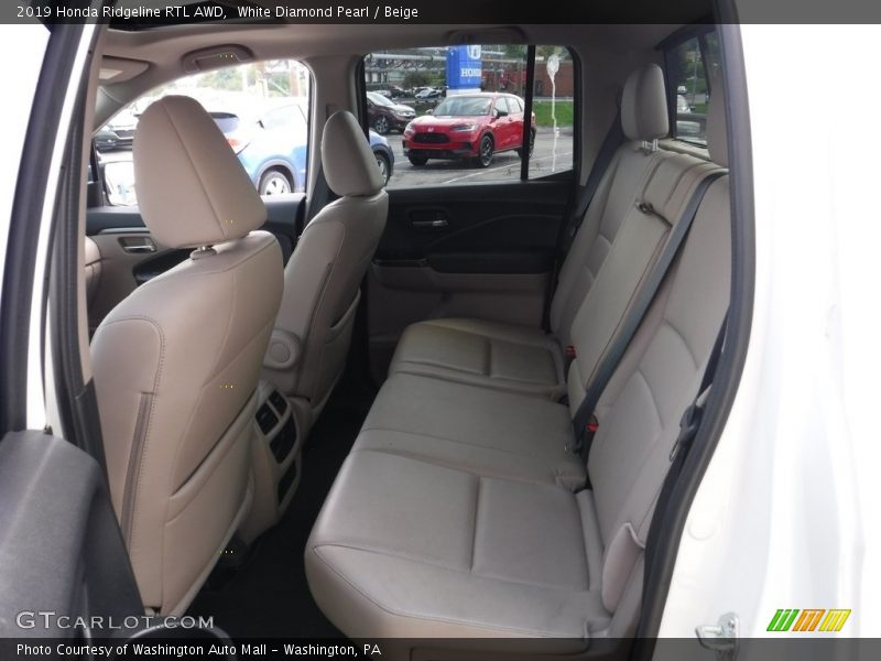 White Diamond Pearl / Beige 2019 Honda Ridgeline RTL AWD