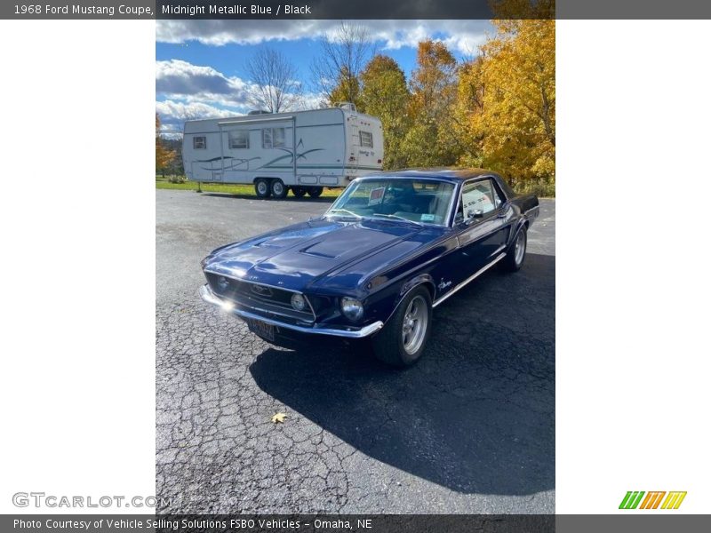 Midnight Metallic Blue / Black 1968 Ford Mustang Coupe