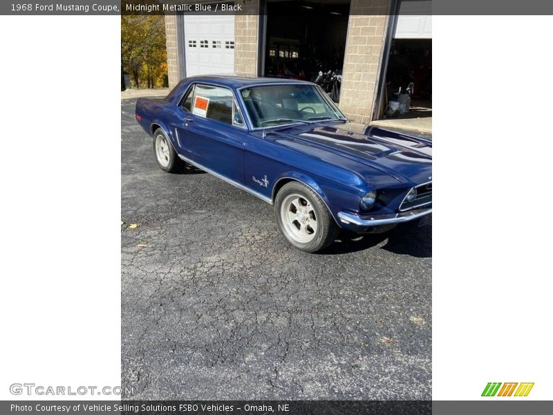 Midnight Metallic Blue / Black 1968 Ford Mustang Coupe