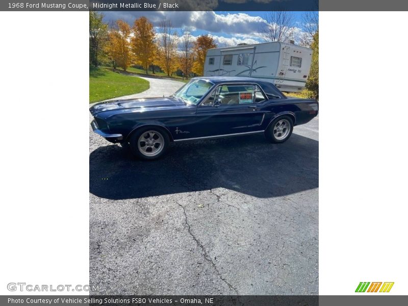 Midnight Metallic Blue / Black 1968 Ford Mustang Coupe