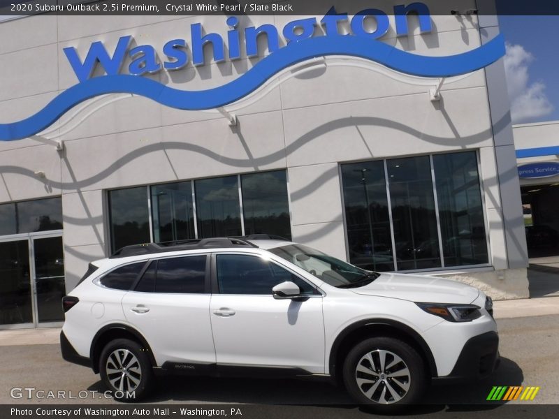 Crystal White Pearl / Slate Black 2020 Subaru Outback 2.5i Premium