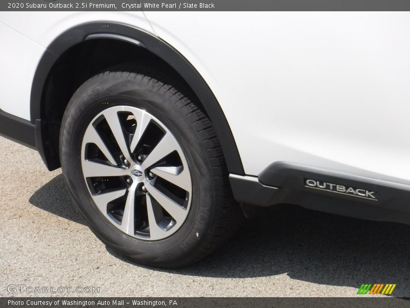 Crystal White Pearl / Slate Black 2020 Subaru Outback 2.5i Premium